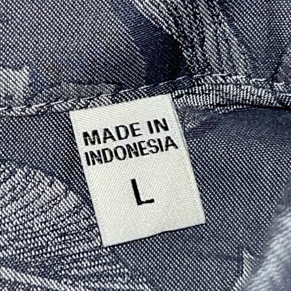 TORI RICHARD 100% Cotton Men's Gray Floral Design Button Up Long Sleeve Shirt -L - Picture 10 of 14